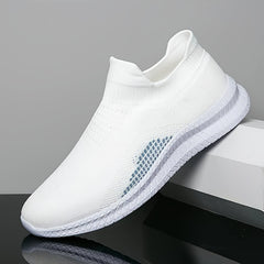 Men's Breathable Slip On Sock Shoes for Plus Size, Comfy Non Slip Sneakers
