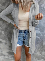  Casual Cover Up Women's Plus Button Up Cardigan