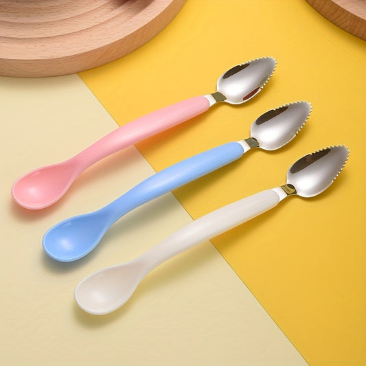 Baby Fruit Mud Scraping Spoon Double-headed 304 Stainless Steel