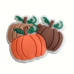 17pcs Halloween Pumpkin Shoe Charms for Clogs Sandals PVC Shoe Decorations