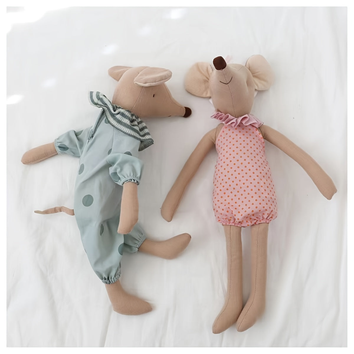 Baby Mouse Plush Toy Stuffed Animal Rat w/ Clothes Halloween Christmas