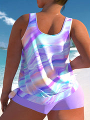  Ribbed Tie Dye Bikini Set Women's Swimsuit Two Piece Set