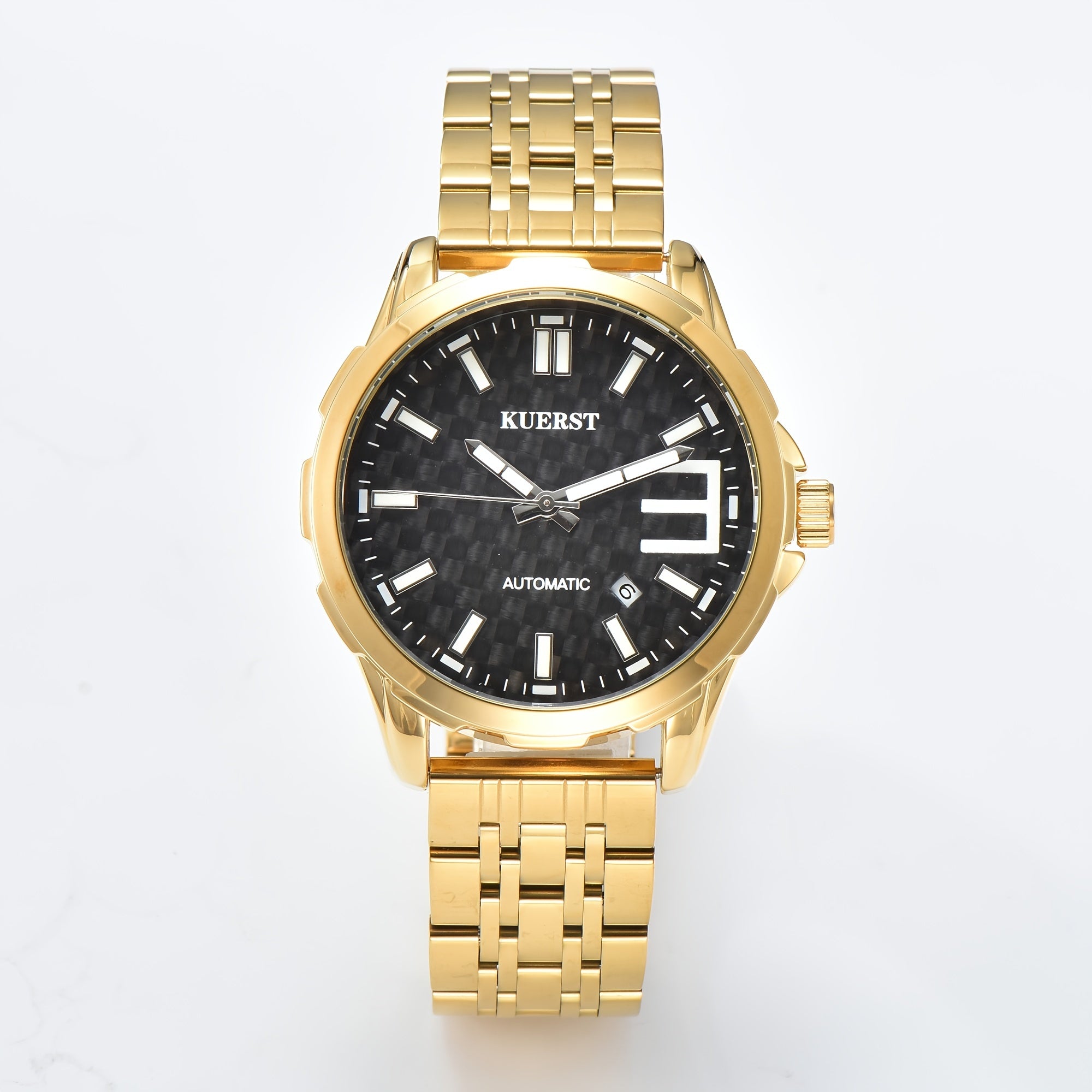 KUERST Teenager Men's Steel Strap Luminous Watch