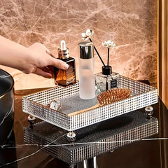 Cosmetic Storage Rack Desktop Bathroom Tray Makeup Organizer