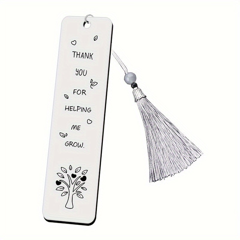Personalized Stainless Steel Tassel Pendant Bookmark