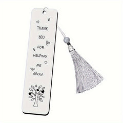 Personalized Stainless Steel Tassel Pendant Bookmark