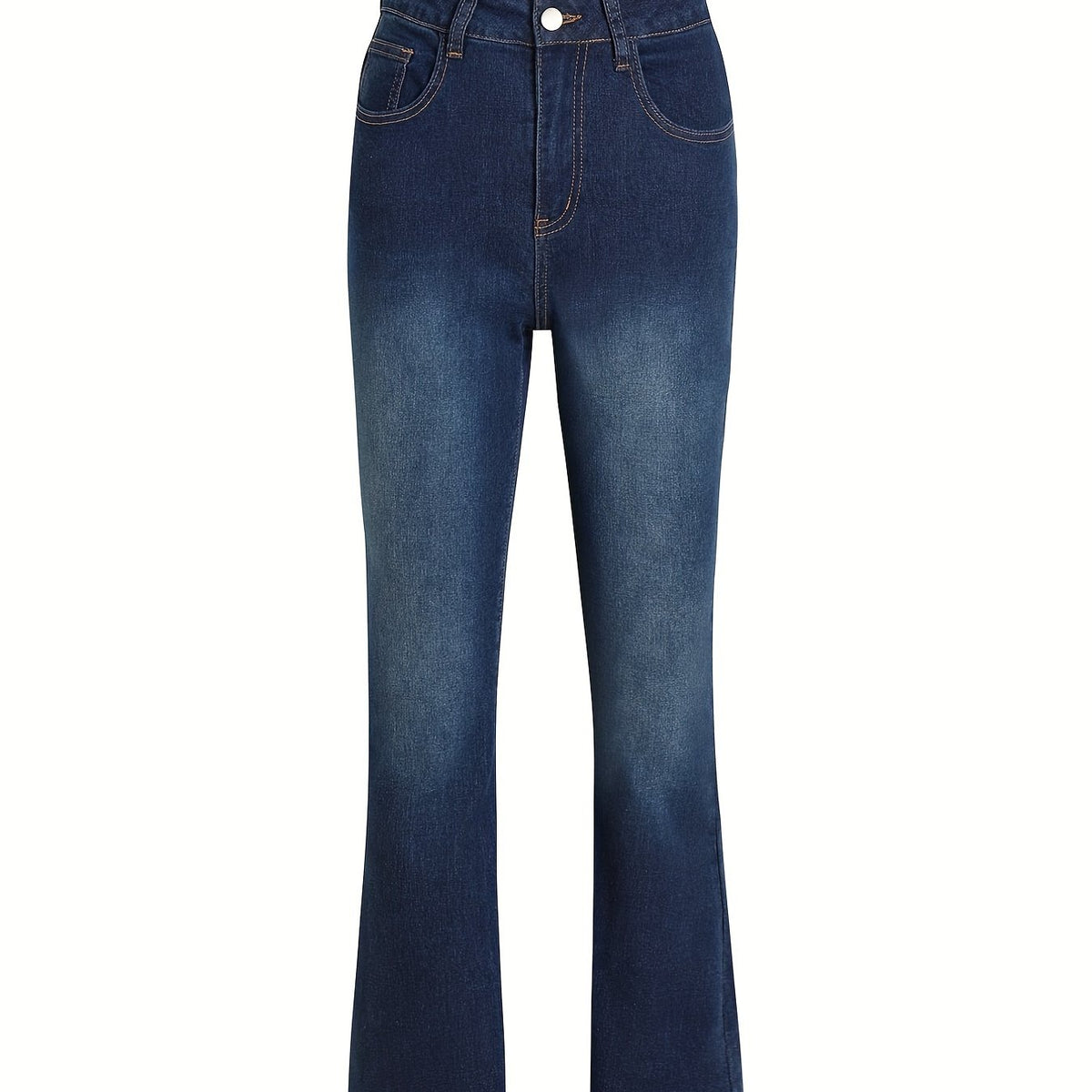 Dark Mid Stretch Flared Jeans Bootcut