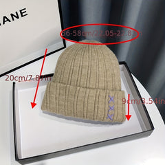 Solid Warm Beanie Thick Knit Hat Unisex Skull Cap