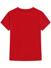 Boys Cartoon Car T shirt Cotton Short Sleeves Crew Neck
