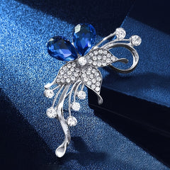 Crystal Rose Flower Brooch Pin Women Girls Clothing Decor Banquet Corsage