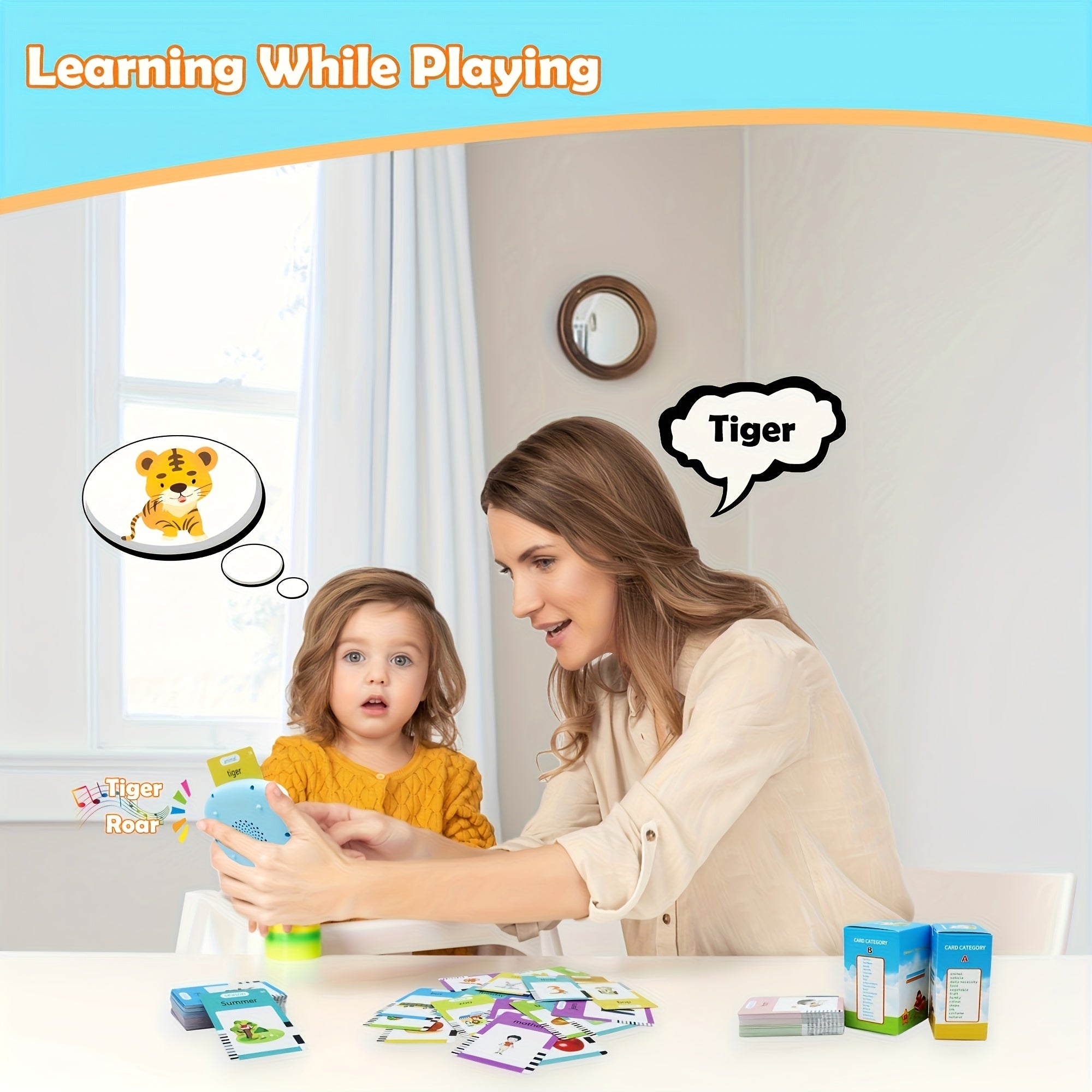 French English Bilingual Flash Cards Toy