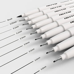 9 Needle Tube Pen Set Hand painted Waterproof Hook Line Pen Art Stroke Pen