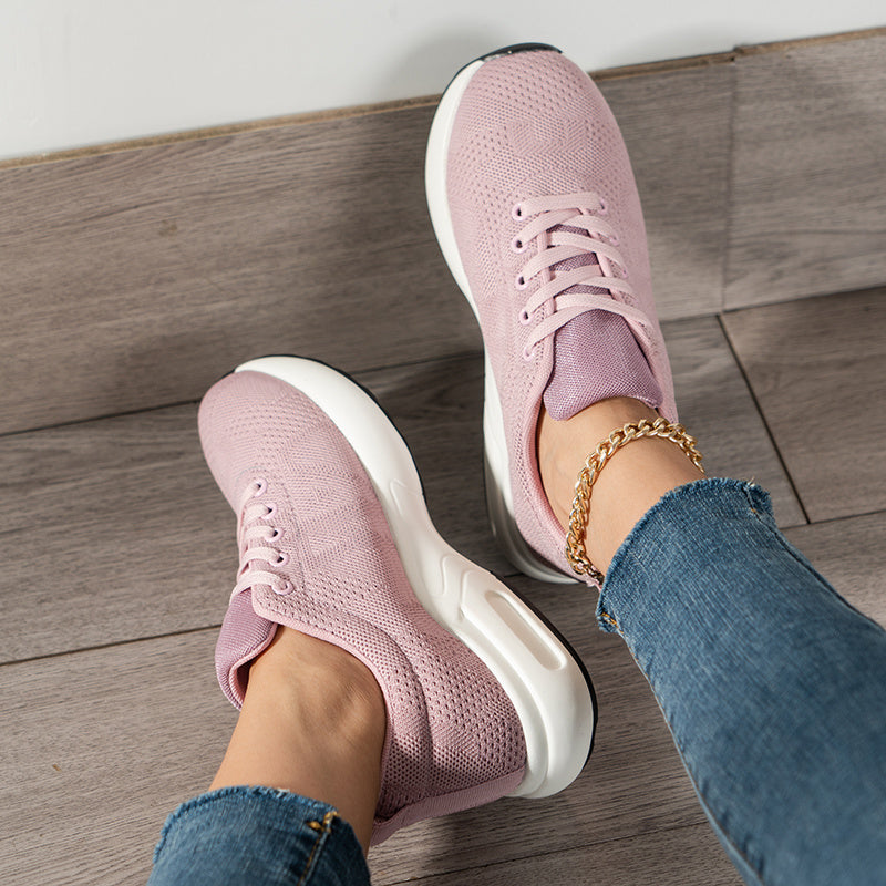 Women's Knitted Sport Shoes Breathable Lightweight Running Shoes