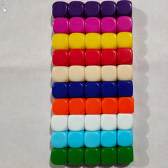 20pcs Acrylic 16mm Round Corner Blank Dice for Multiplayer Game