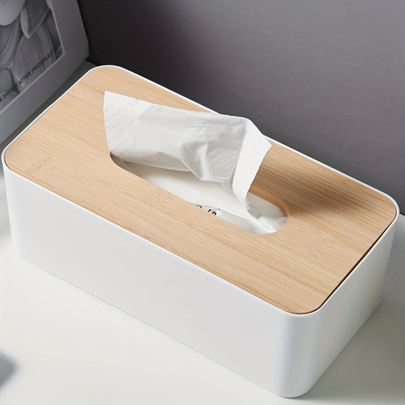 Bamboo Tissue Box Cover For Paper Facial Tissue