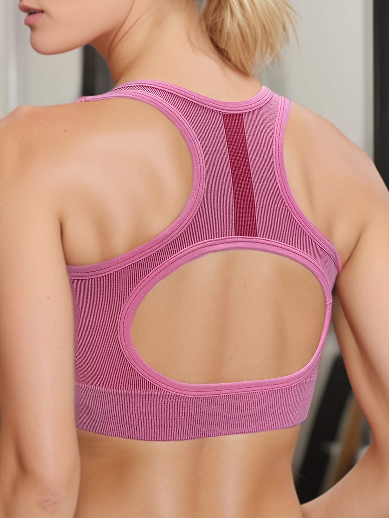 Racerback Wireless Sports Bra High Impact Shockproof Bra Women's Lingerie