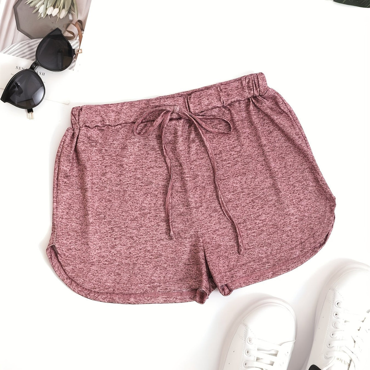 Drawstring Booty Shorts Elastic Waist Summer Casual Shorts