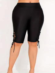  Lace Up High Rise Skinny Leggings