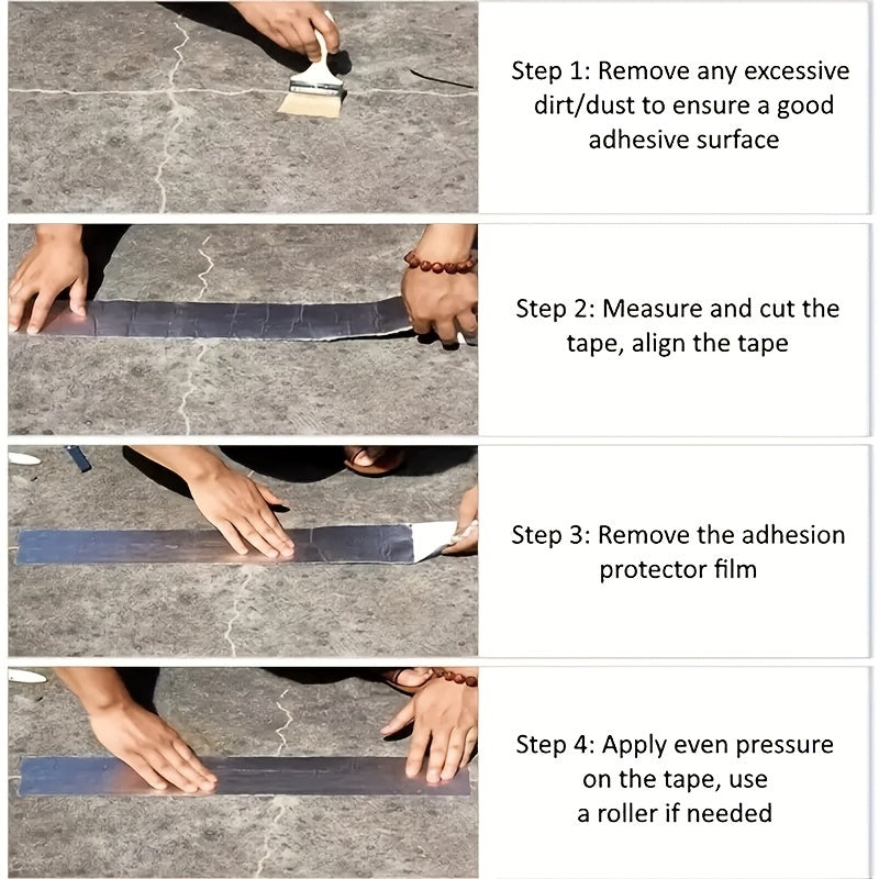 Waterproof Aluminum Foil Butyl Tape High Temp Resistance Crack Repair