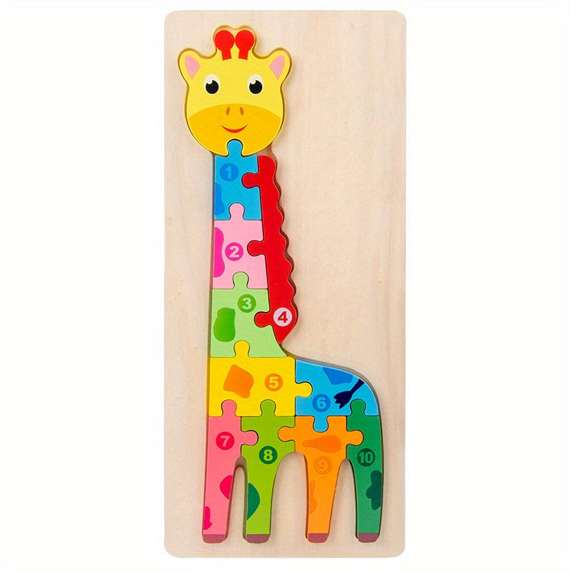 Wooden 3D Puzzles for Infants Age 1-3