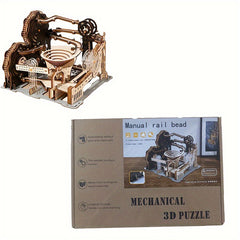 3D Wooden Puzzles Marble Run Set Mechanical Model Kits
