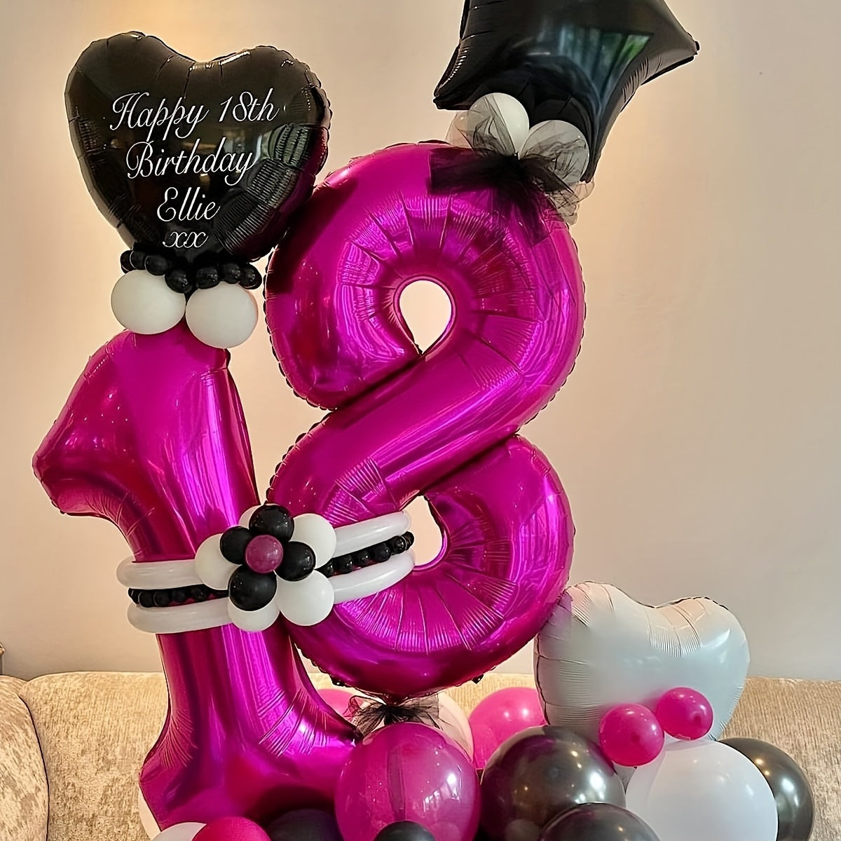40 Inch Peach Number 0 9 Balloon for Birthday Party