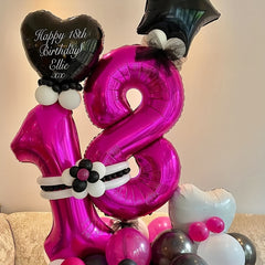 40 Inch Peach Number 0 9 Balloon for Birthday Party
