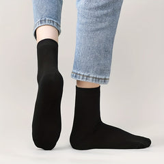 8 Pairs Solid Mid Tube Socks Women's Stockings