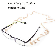 Metal Glasses Chain Butterfly Tassel Pendant Mask Glasses Accessories