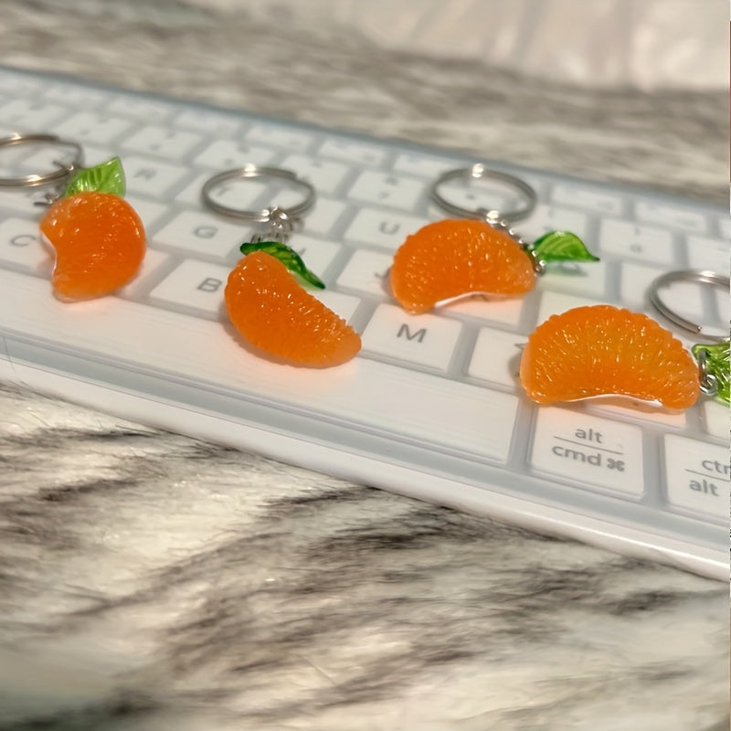 Tangerine KeyChain Refreshing Orange Piece Key Chain For Men