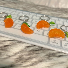 Tangerine KeyChain Refreshing Orange Piece Key Chain For Men
