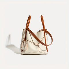 Women's Evening Shoulder Bag with Brown Accents