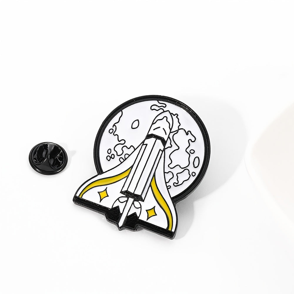 Rocket Pattern Seam Button Pins For Jeans Pants