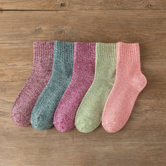 Geometric Pattern Colorblock Socks for Women