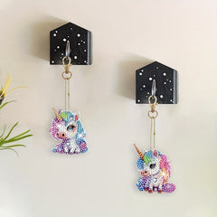 7pcs Unicorn 5D Diamond Painting Keychain Set
