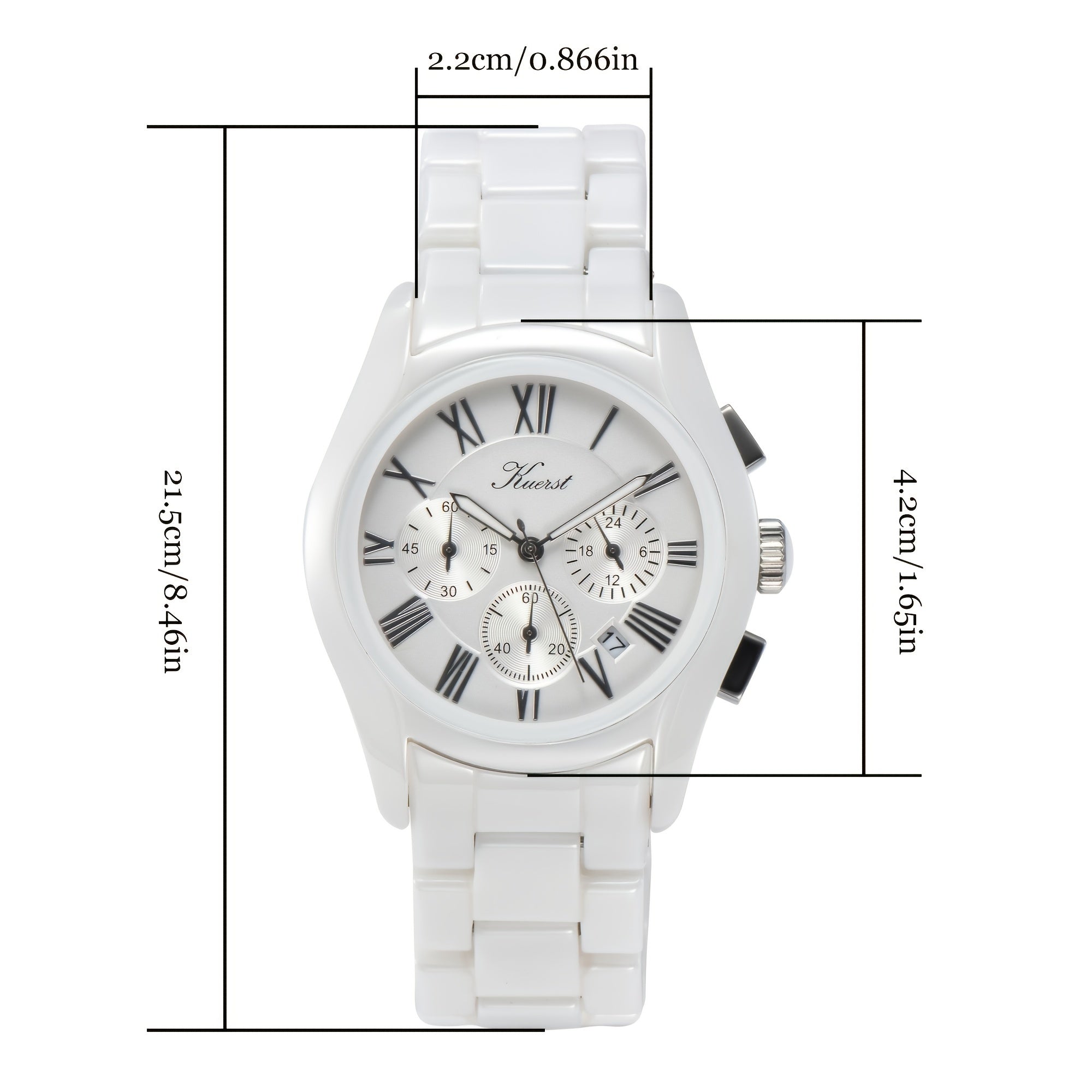 KUERST Teenager's Full Ceramic Strap Quartz Watch