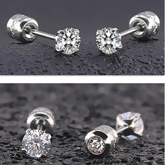 Titanium Steel Clean Zircon Earrings for Men