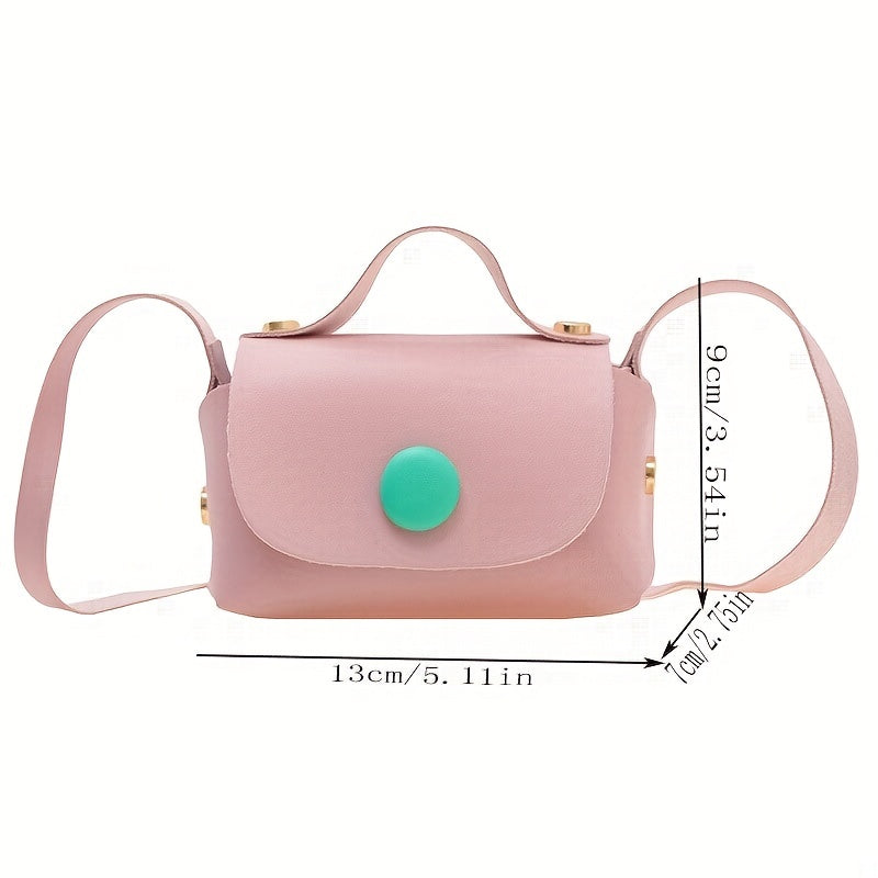 Kids Mini Crossbody Bag PU Leather Small Square Coin Purse