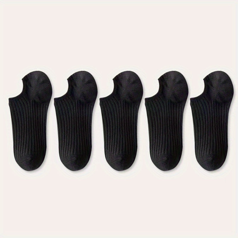 10 Pairs Colorful Ribbed Short Socks for Women