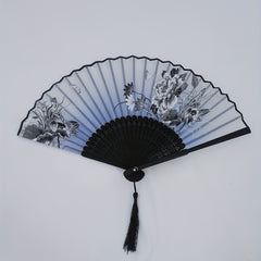 Chinese Flower Pattern Folding Fan Cheongsam Accessories