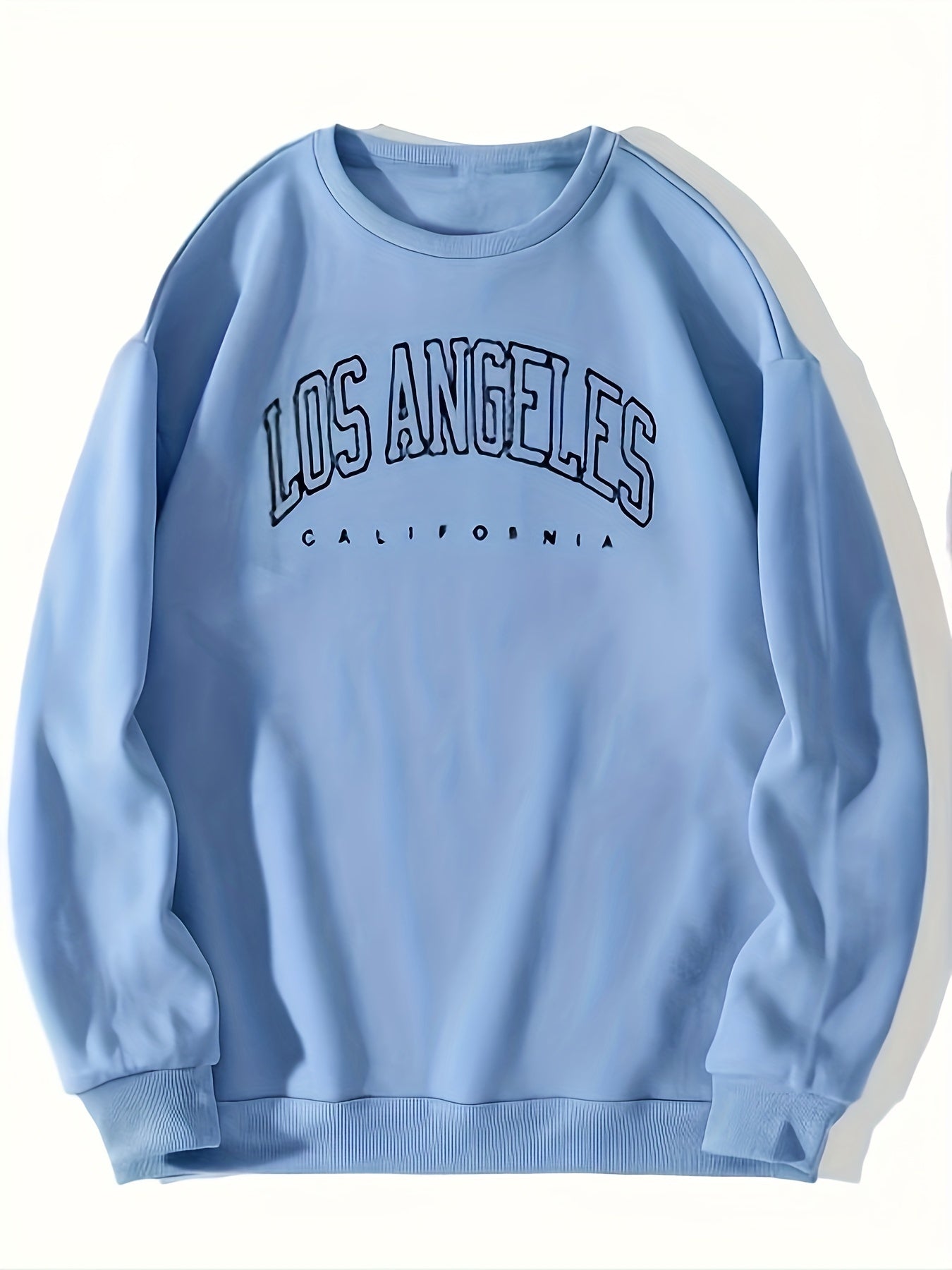 Los Angeles Preppy Sweatshirt Long Sleeve Casual Crew Neck Fall Winter Clothing