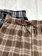 2pcs Plaid Sleep Bottoms Soft & Comfy Elastic Waistband Pants