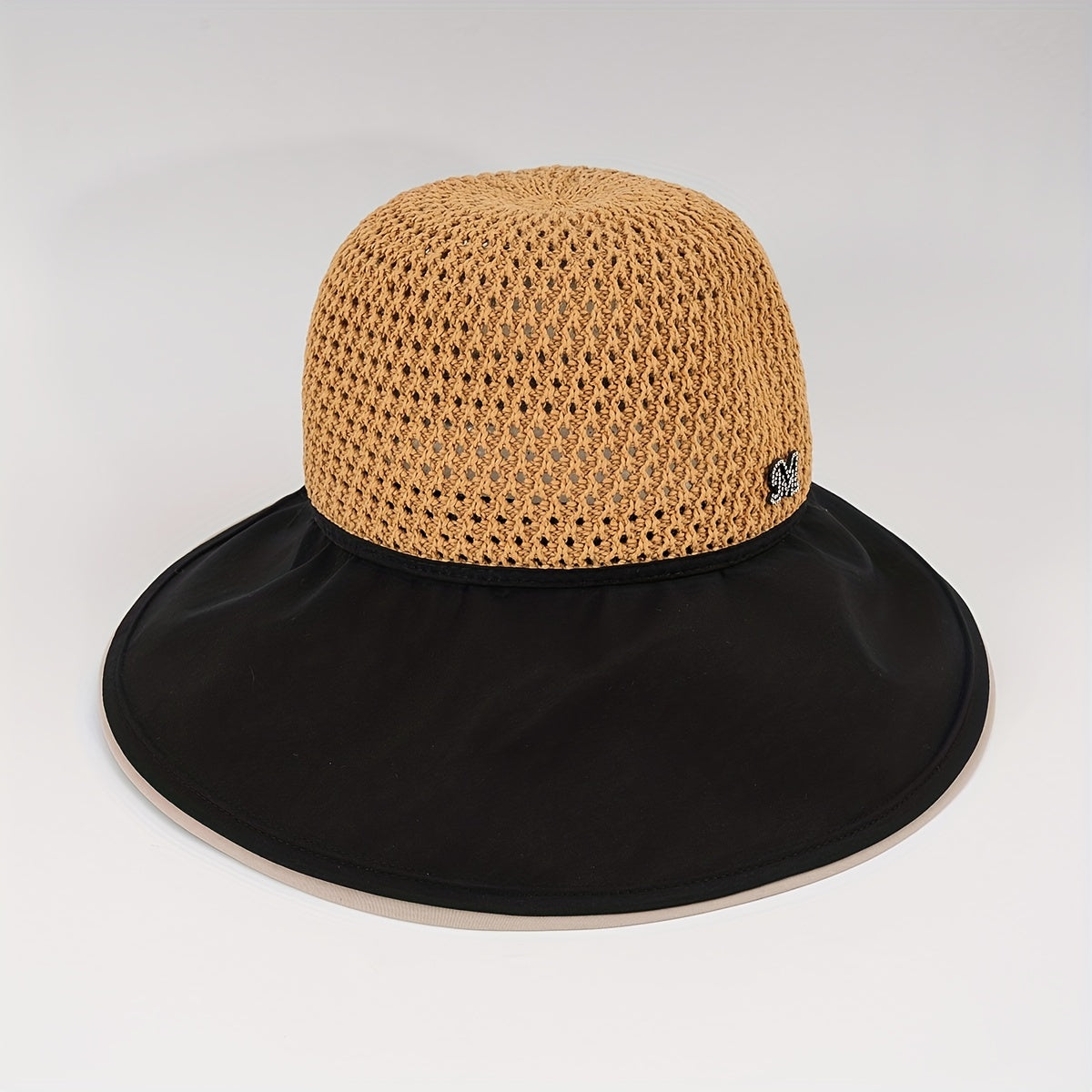 Wide Brim Breathable Sun Hat Stylish Block Hollow Crochet Bucket Hats