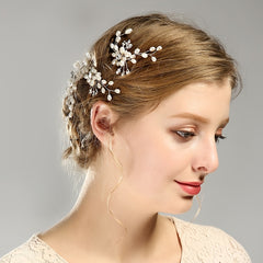 2pcs Pearl Crystal Hairpin Bridal Wedding Party Favor Decorations