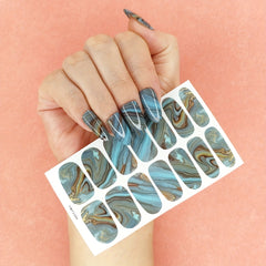 Marble Texture Nail Polish Stickers for Daily Wear
