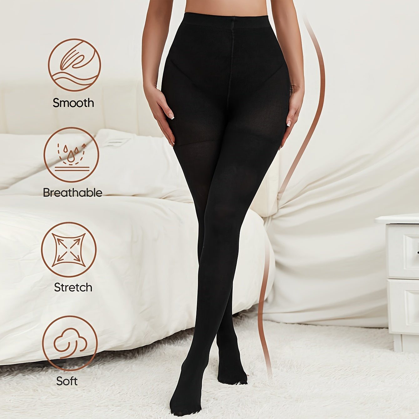 Women's Compression 15-20mmHg Pantyhose for Fall & Winter