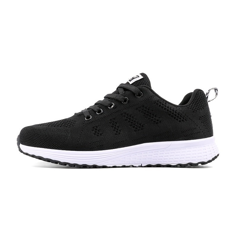 Men's Knit Anti-Skid Lace Up Casual Elevator Shoes