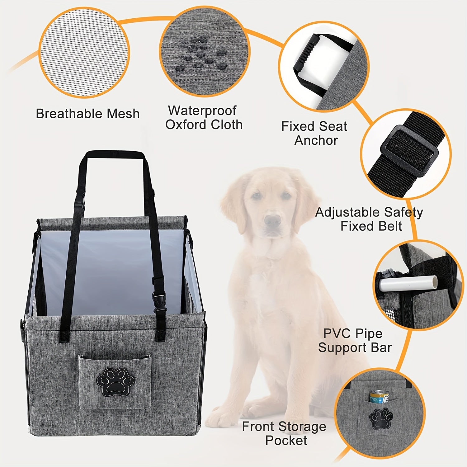 Car Pet Basket Cat Dog Rear Seat Pad