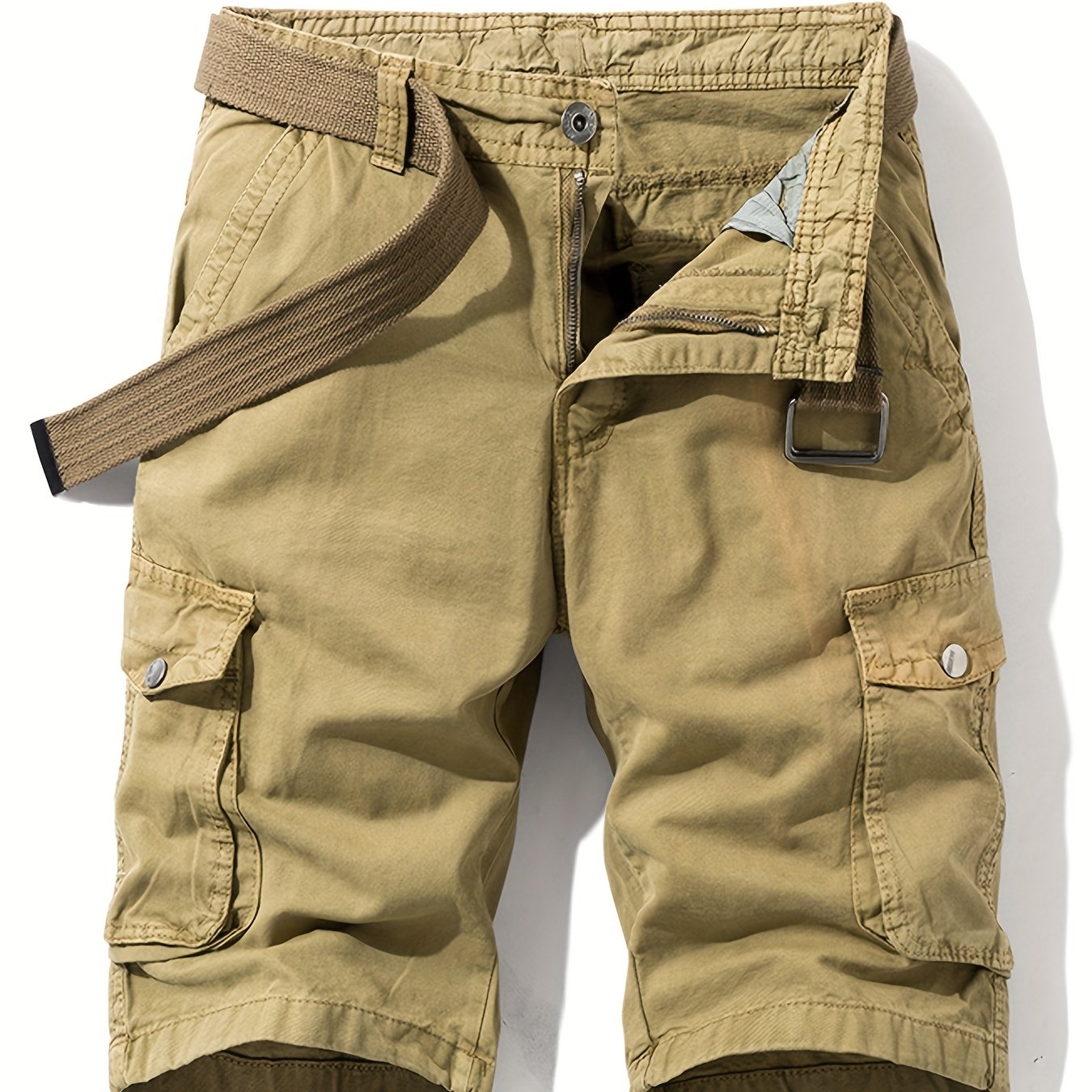Men's Cargo Shorts with Flap Pockets for Spring & Summer