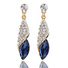 Vintage Teardrop Crystal Earrings for Women Girls Party Wedding